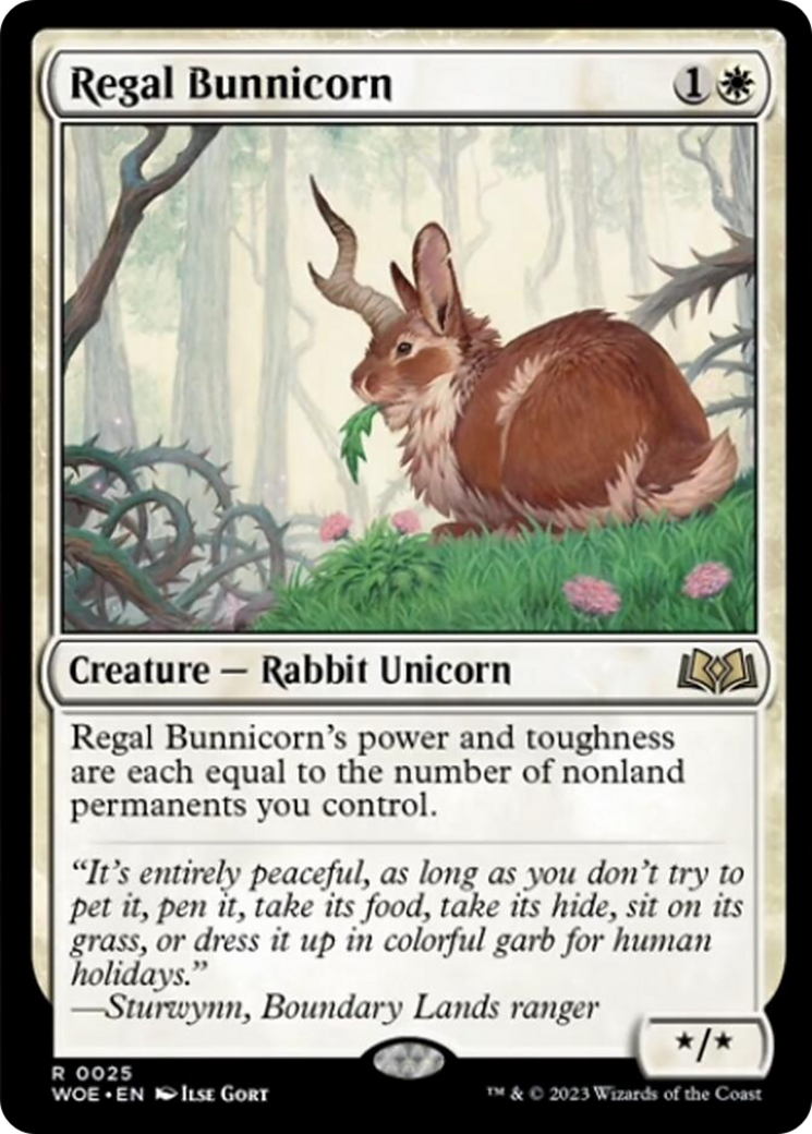 Regal Bunnicorn [Wilds of Eldraine] | Cards and Coasters CA