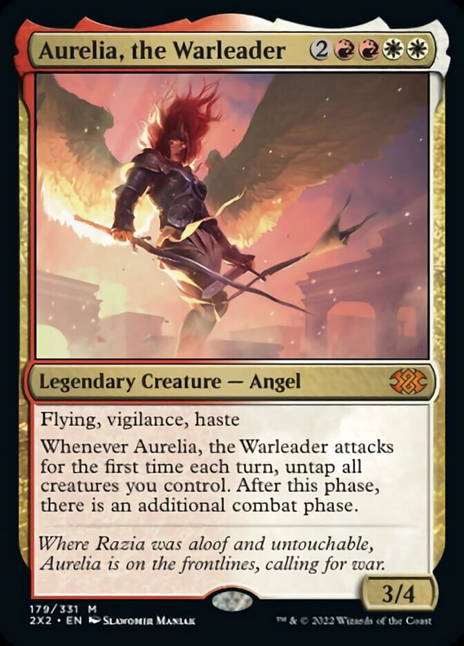 Aurelia, the Warleader [Double Masters 2022] | Cards and Coasters CA