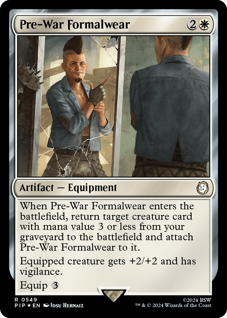 Pre-War Formalwear (Surge Foil) [Fallout] | Cards and Coasters CA