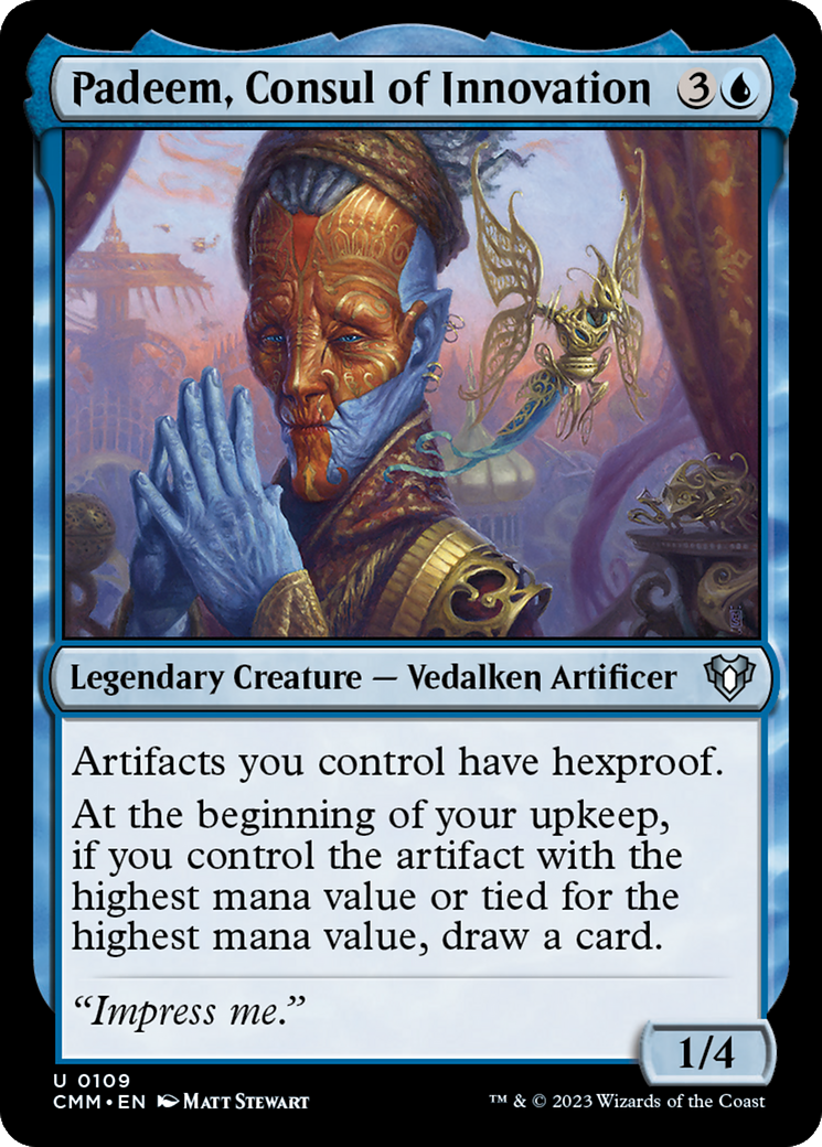 Padeem, Consul of Innovation [Commander Masters] | Cards and Coasters CA