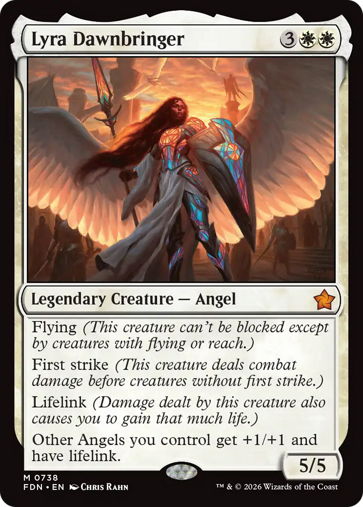 Lyra Dawnbringer (0738) [Foundations] | Cards and Coasters CA