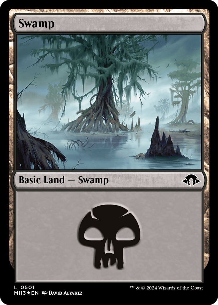 Swamp (0501) (Ripple Foil) [Modern Horizons 3] | Cards and Coasters CA