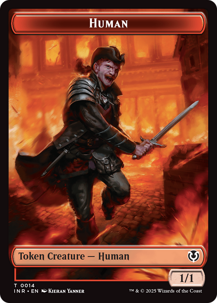 Elemental // Human (0014) Double-Sided Token [Innistrad Remastered Tokens] | Cards and Coasters CA