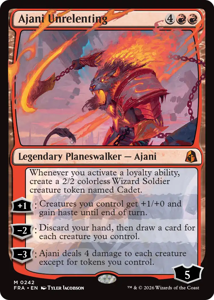 Ajani Unrelenting [Reality Fracture] | Cards and Coasters CA