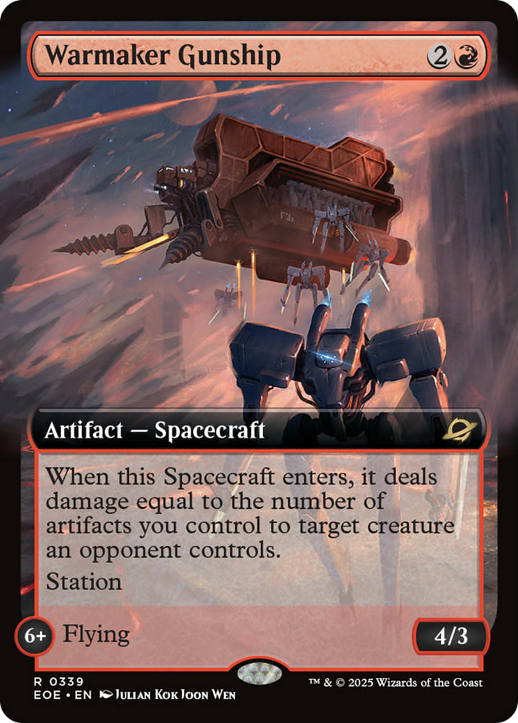 Warmaker Gunship (Extended Art) [Edge of Eternities] | Cards and Coasters CA