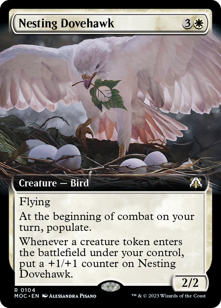 Nesting Dovehawk (Extended Art) [March of the Machine Commander] | Cards and Coasters CA