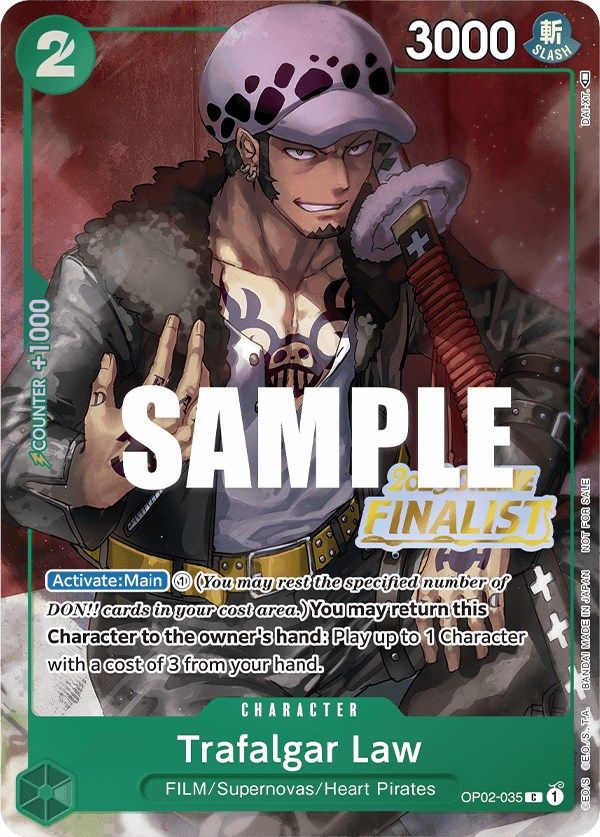 Trafalgar Law (Online Regional 2023) [Finalist] [One Piece Promotion Cards] | Cards and Coasters CA