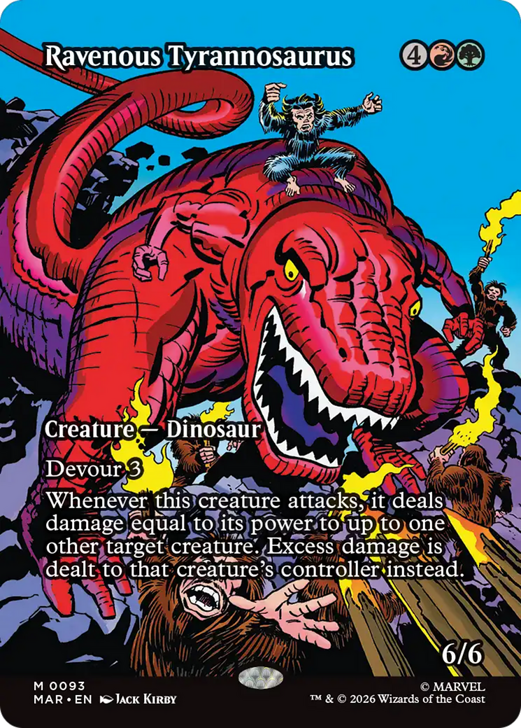 Ravenous Tyrannosaurus (Borderless) [Marvel Universe: Eternal-Legal] | Cards and Coasters CA