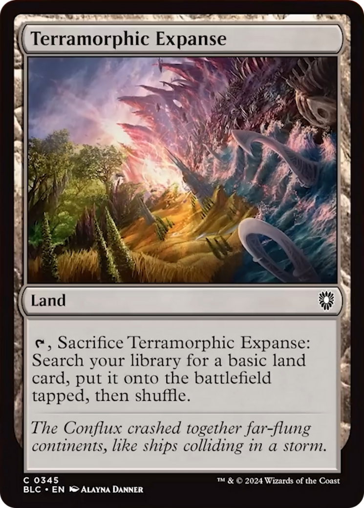 Terramorphic Expanse [Bloomburrow Commander] | Cards and Coasters CA