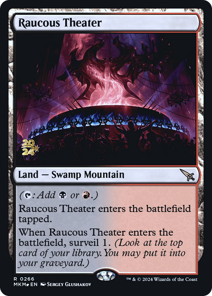 Raucous Theater [Murders at Karlov Manor Prerelease Promos] | Cards and Coasters CA