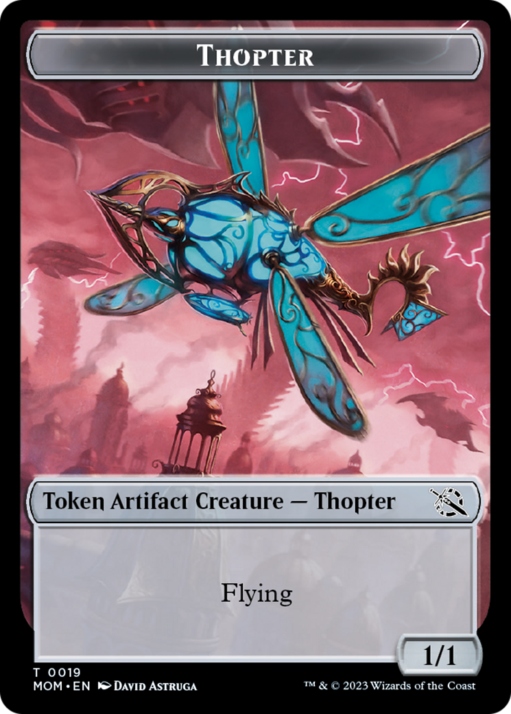 Elemental (9) // Thopter Double-Sided Token [March of the Machine Tokens] | Cards and Coasters CA