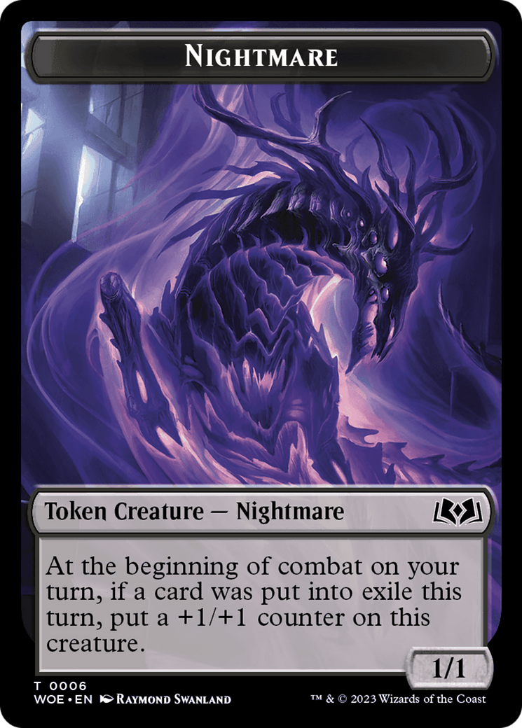 Nightmare // Food (0013) Double-Sided Token [Wilds of Eldraine Tokens] | Cards and Coasters CA