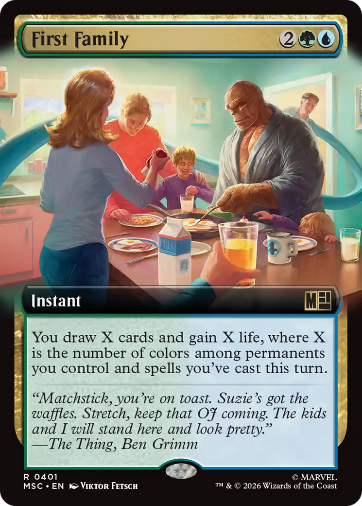 First Family (Extended Art) [Marvel Super Heroes Commander] | Cards and Coasters CA