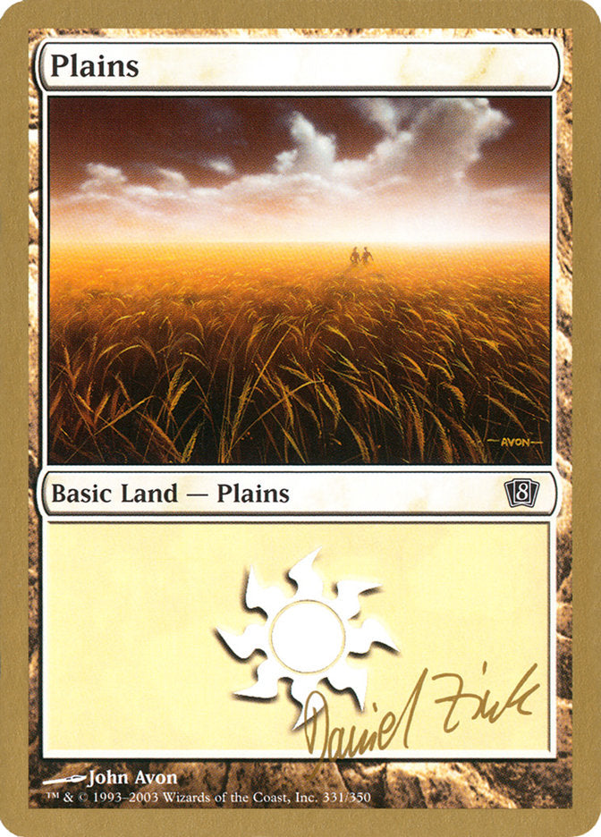 Plains (dz331) (Daniel Zink) [World Championship Decks 2003] | Cards and Coasters CA