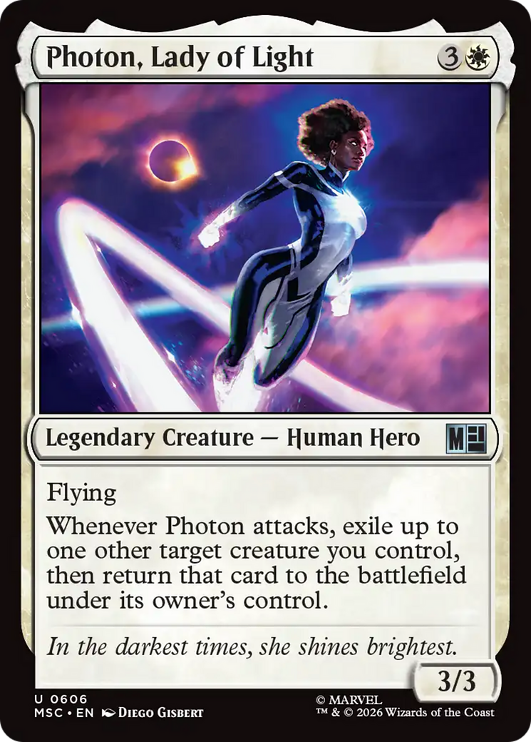 Photon, Lady of Light [Marvel Super Heroes Commander] | Cards and Coasters CA
