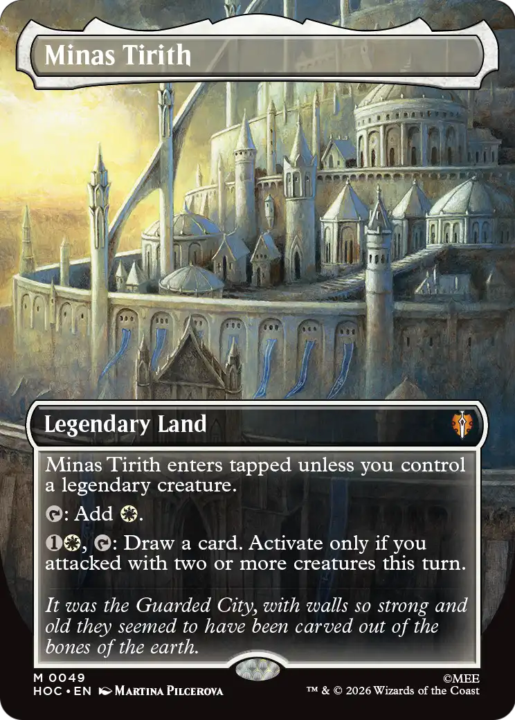 Minas Tirith (Borderless) [The Hobbit: Eternal-Legal] | Cards and Coasters CA