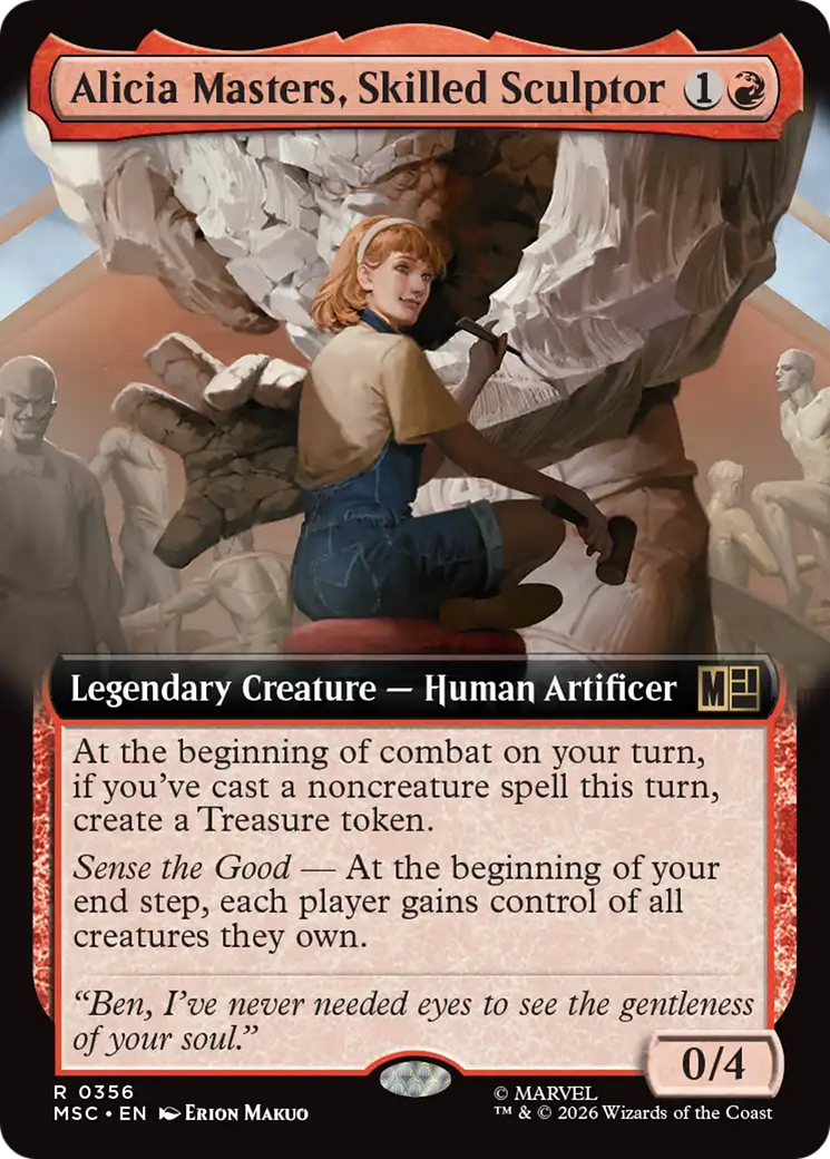 Alicia Masters, Skilled Sculptor (Extended Art) [Marvel Super Heroes Commander] | Cards and Coasters CA