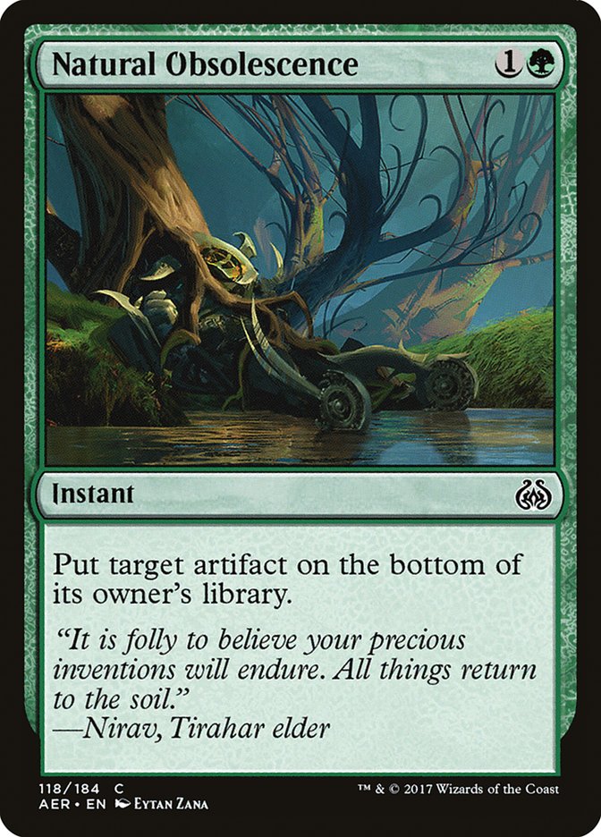 Natural Obsolescence [Aether Revolt] | Cards and Coasters CA