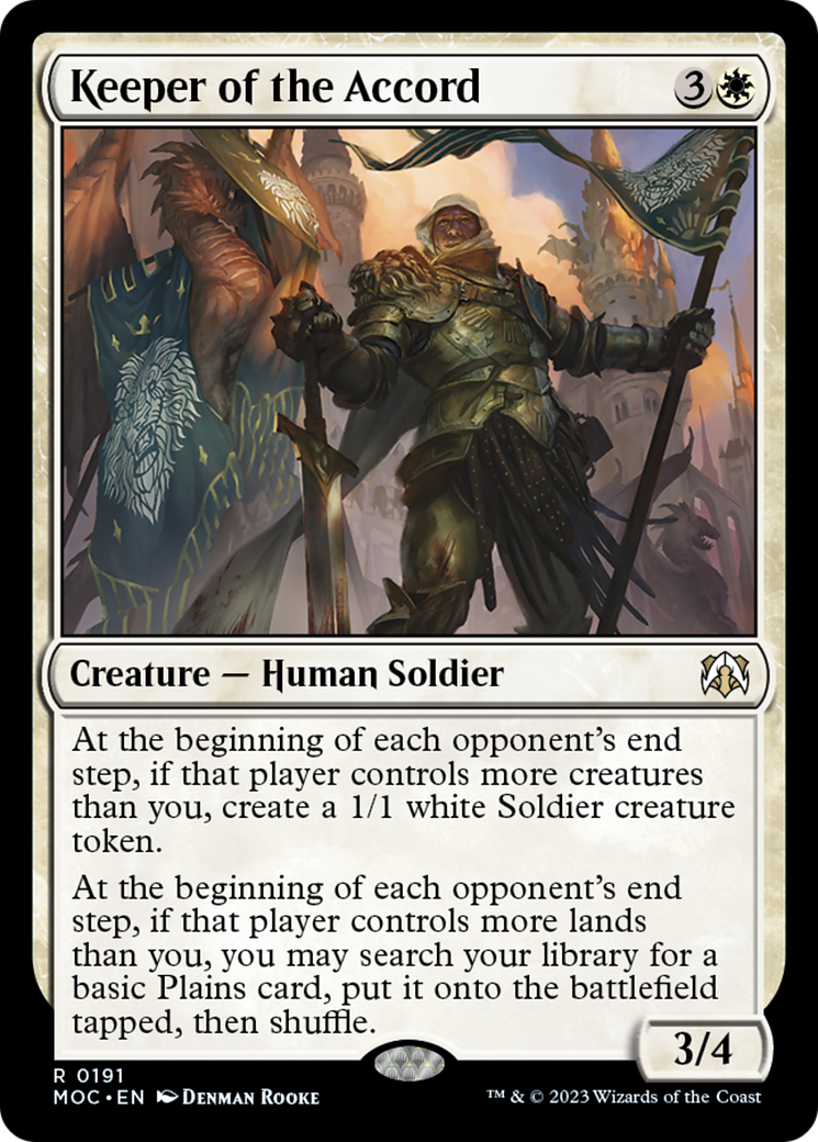 Keeper of the Accord [March of the Machine Commander] | Cards and Coasters CA