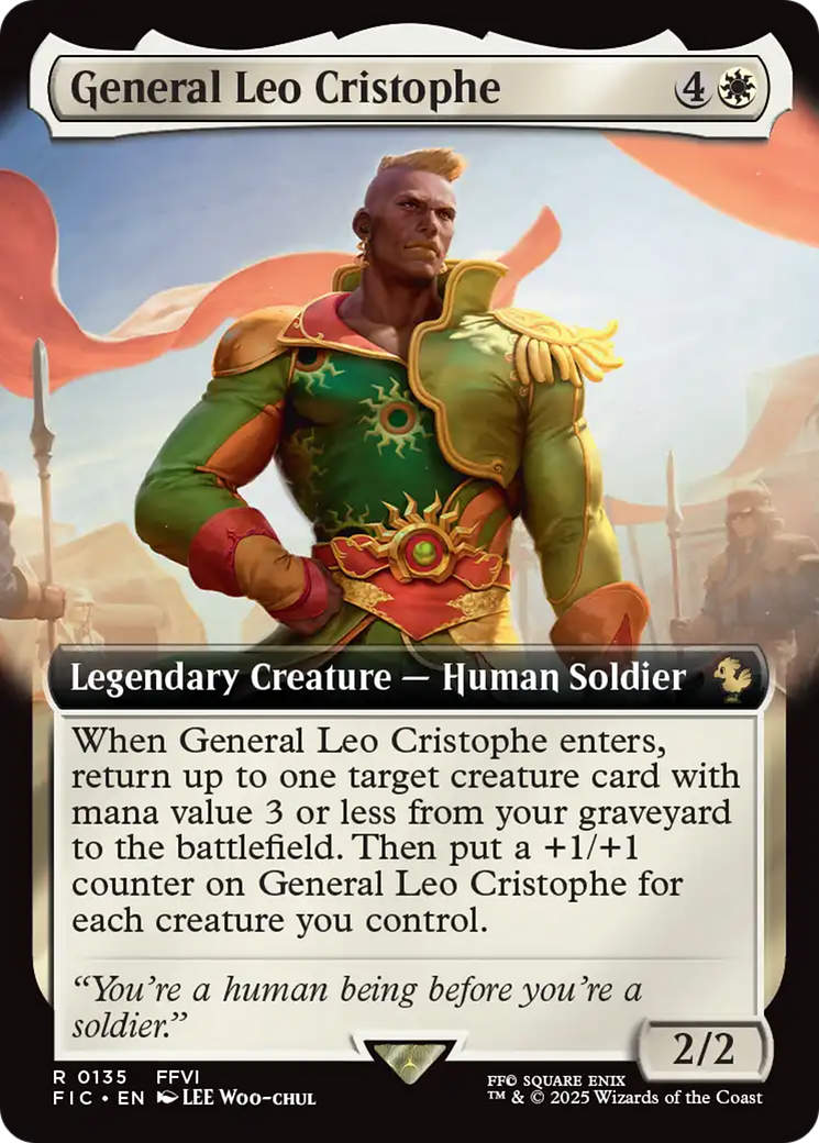 General Leo Cristophe (Extended Art) [FINAL FANTASY Commander] | Cards and Coasters CA