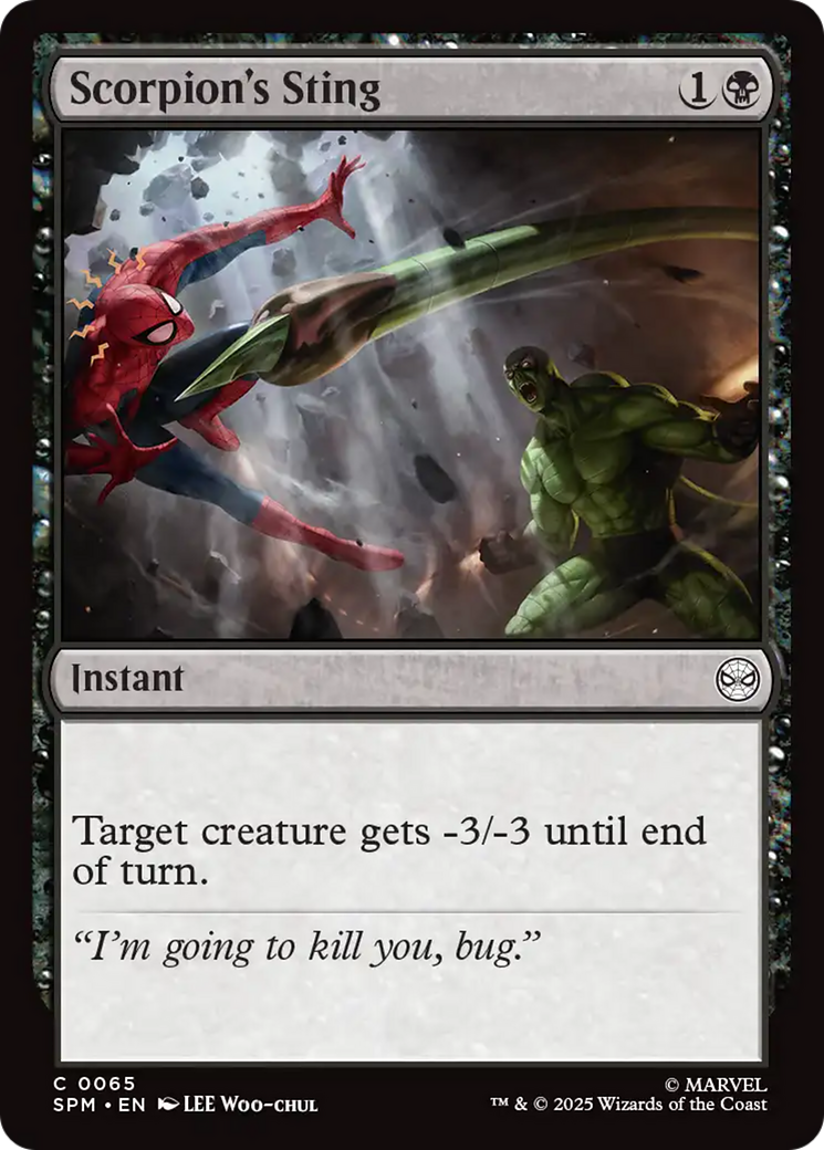 Scorpion's Sting [Marvel's Spider-Man] | Cards and Coasters CA