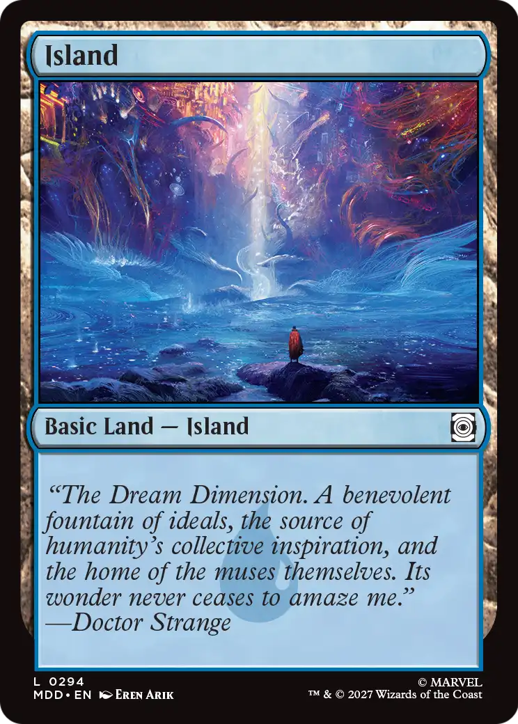 Island (0294) [Marvel: Darkhold Destiny] | Cards and Coasters CA