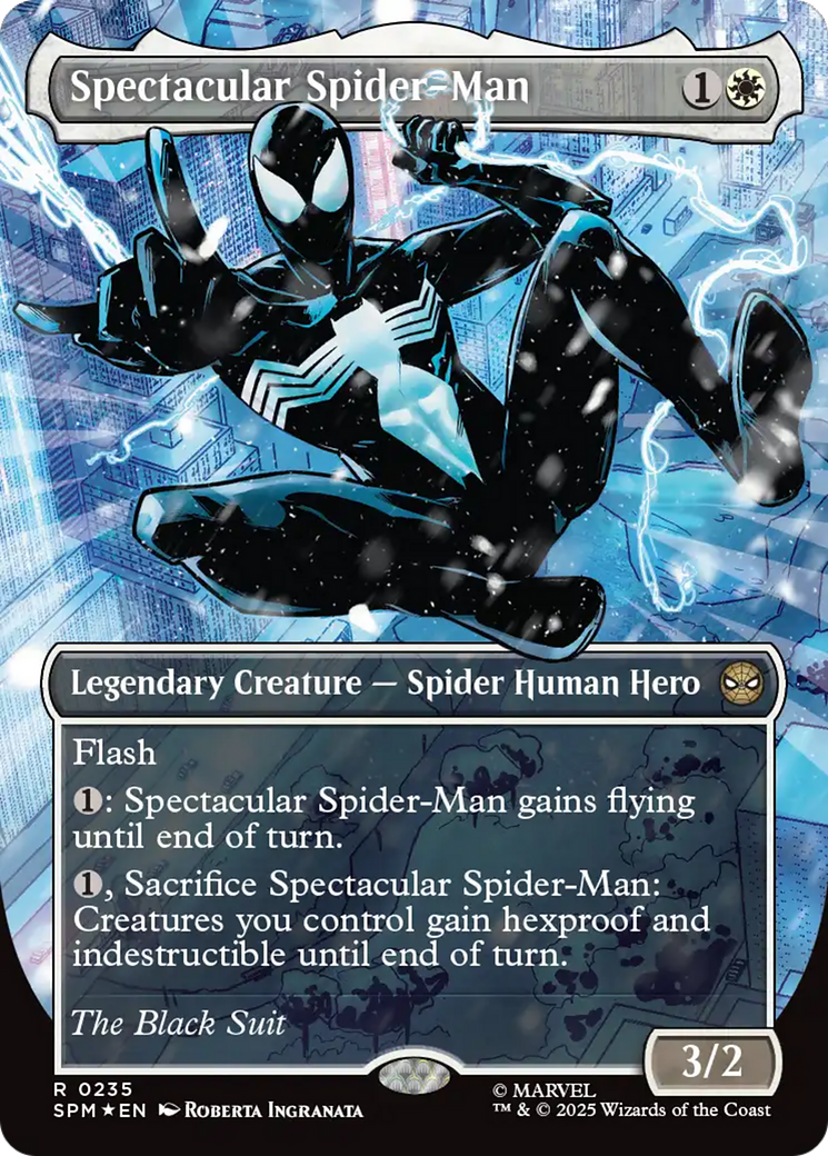 Spectacular Spider-Man (0235) (Borderless) (Textured Foil) [Marvel's Spider-Man] | Cards and Coasters CA