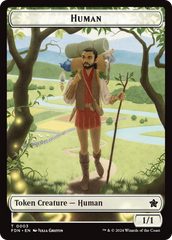 Copy // Human Double-Sided Token [Foundations Tokens] | Cards and Coasters CA