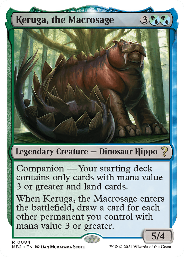 Keruga, the Macrosage (White Border) [Mystery Booster 2] | Cards and Coasters CA