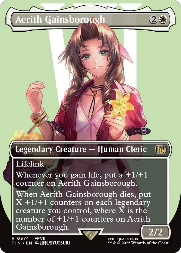 Aerith Gainsborough (Borderless) [FINAL FANTASY] | Cards and Coasters CA