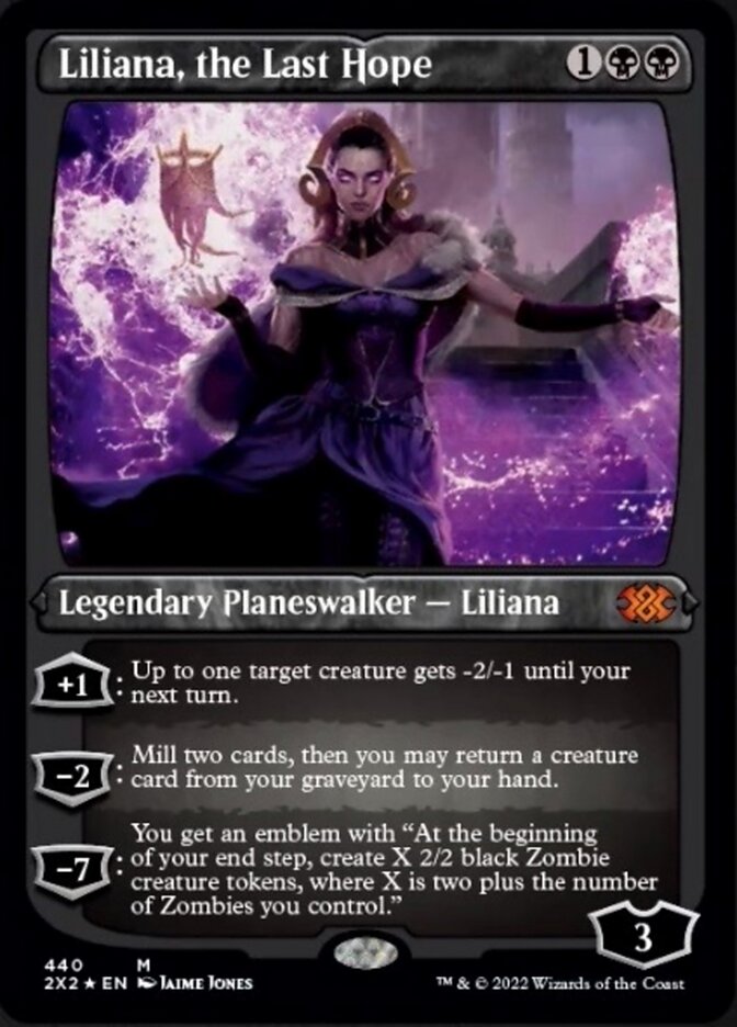 Liliana, the Last Hope (Foil Etched) [Double Masters 2022] | Cards and Coasters CA