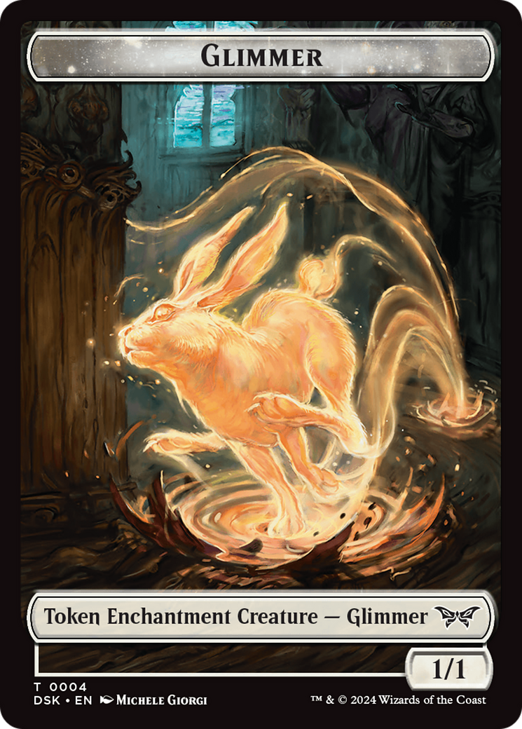 Glimmer Token [Duskmourn: House of Horror Tokens] | Cards and Coasters CA