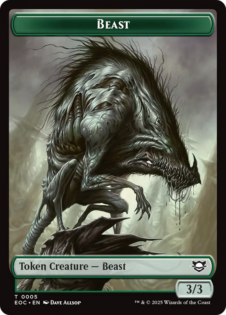 Clue // Beast (0005) Double-Sided Token [Edge of Eternities Commander Tokens] | Cards and Coasters CA