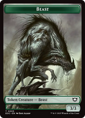 Clue // Beast (0005) Double-Sided Token [Edge of Eternities Commander Tokens] | Cards and Coasters CA