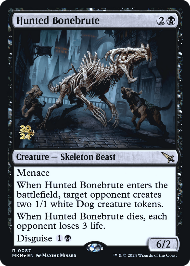 Hunted Bonebrute [Murders at Karlov Manor Prerelease Promos] | Cards and Coasters CA