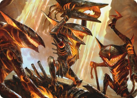 Gleeful Demolition Art Card [Phyrexia: All Will Be One Art Series] | Cards and Coasters CA