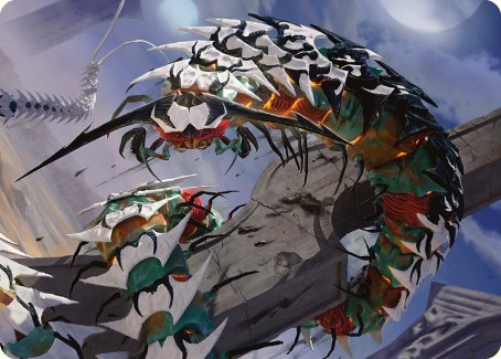 Atraxa's Skitterfang Art Card [Phyrexia: All Will Be One Art Series] | Cards and Coasters CA