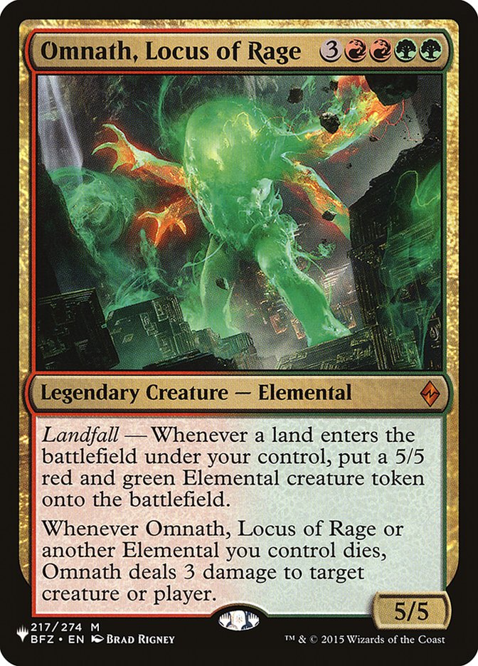 Omnath, Locus of Rage [The List] | Cards and Coasters CA