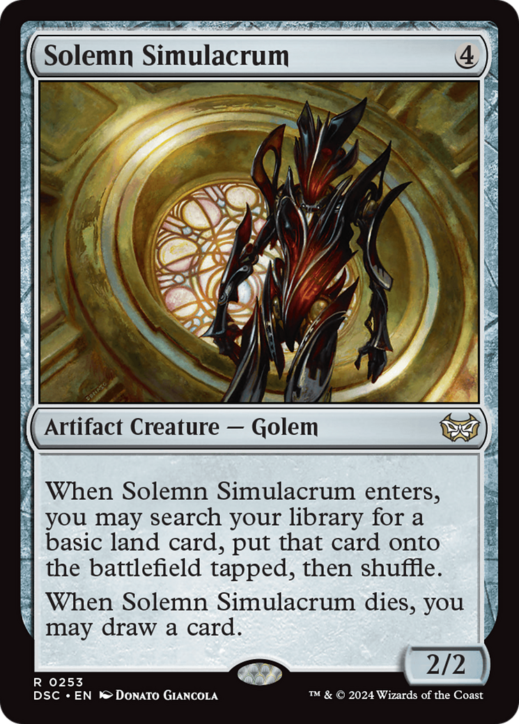 Solemn Simulacrum [Duskmourn: House of Horror Commander] | Cards and Coasters CA