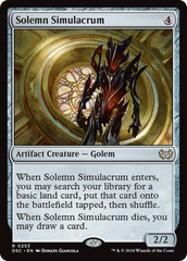 Solemn Simulacrum [Duskmourn: House of Horror Commander] | Cards and Coasters CA