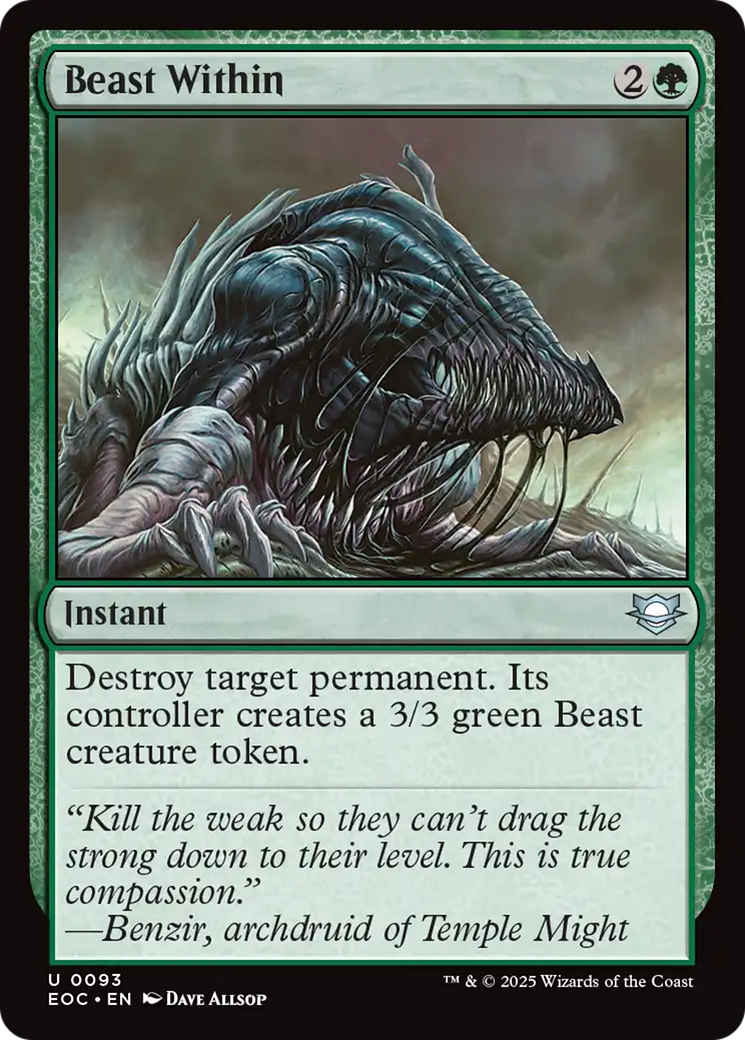 Beast Within [Edge of Eternities Commander] | Cards and Coasters CA