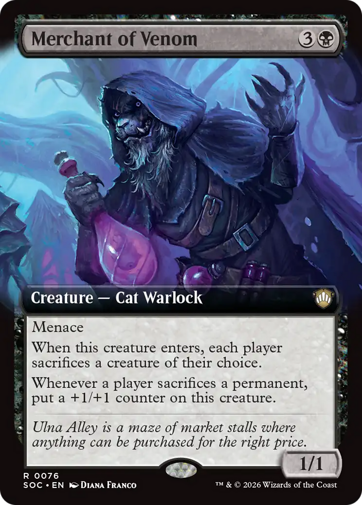 Merchant of Venom (Extended Art) [Secrets of Strixhaven Commander] | Cards and Coasters CA