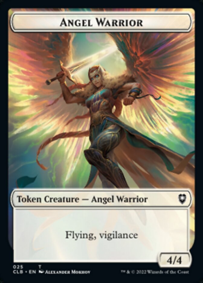 Kor Warrior // Angel Warrior Double-Sided Token [Commander Legends: Battle for Baldur's Gate Tokens] | Cards and Coasters CA