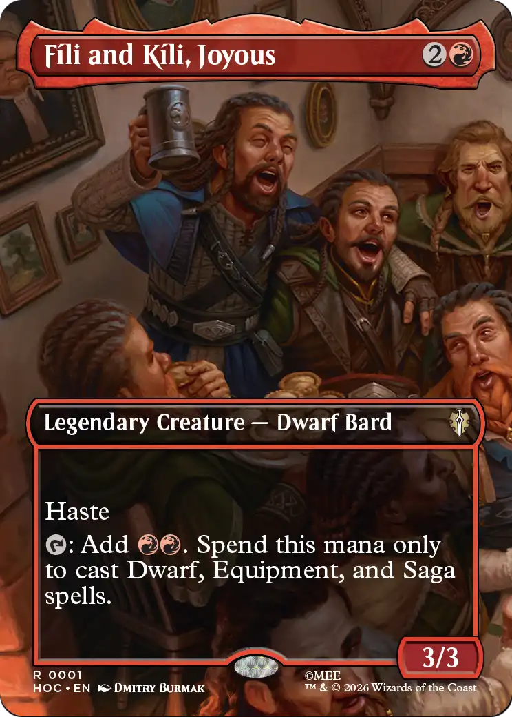 Fili and Kili, Joyous (Borderless) [The Hobbit: Eternal-Legal] | Cards and Coasters CA