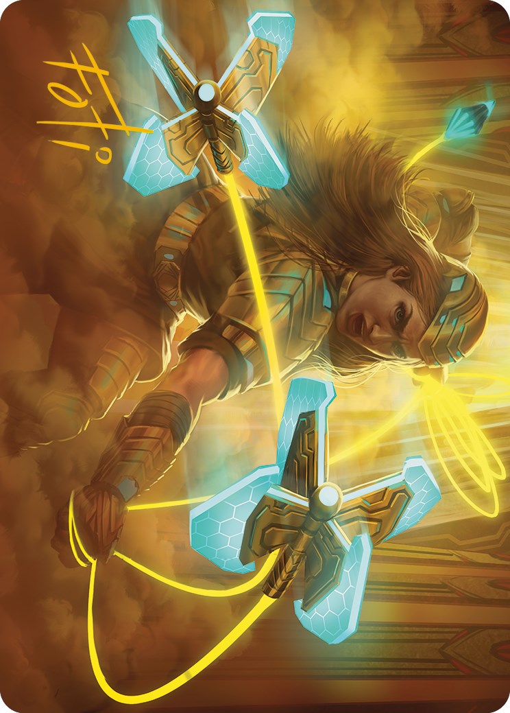 Bladehold War-Whip Art Card (Gold-Stamped Signature) [Phyrexia: All Will Be One Art Series] | Cards and Coasters CA