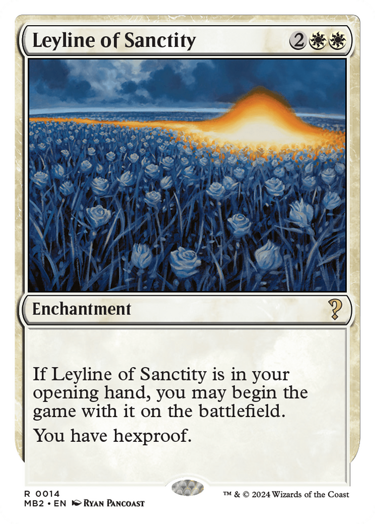 Leyline of Sanctity (White Border) [Mystery Booster 2] | Cards and Coasters CA