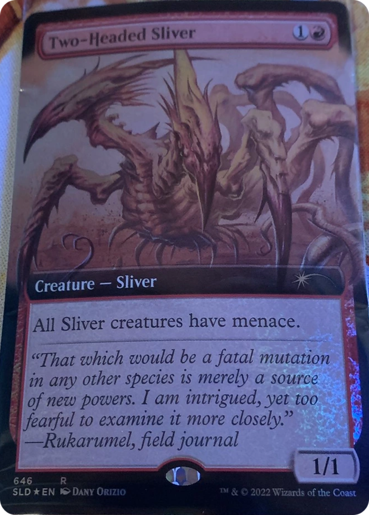 Two-Headed Sliver (Extended Art) [Secret Lair Drop Promos] | Cards and Coasters CA