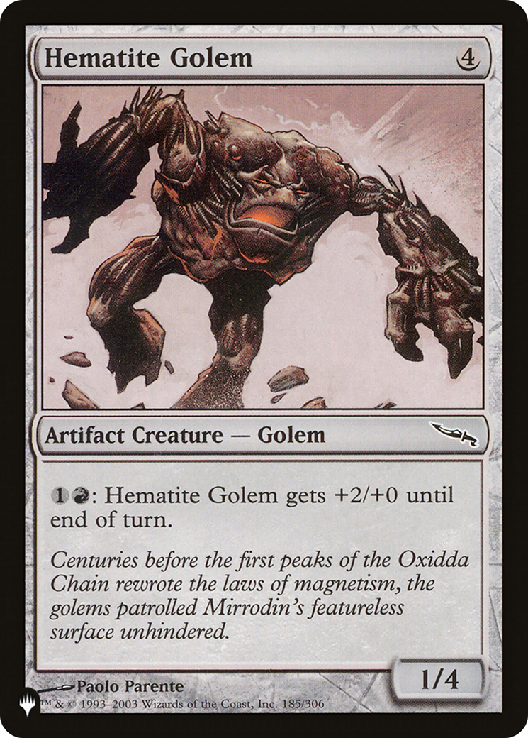 Hematite Golem [The List] | Cards and Coasters CA