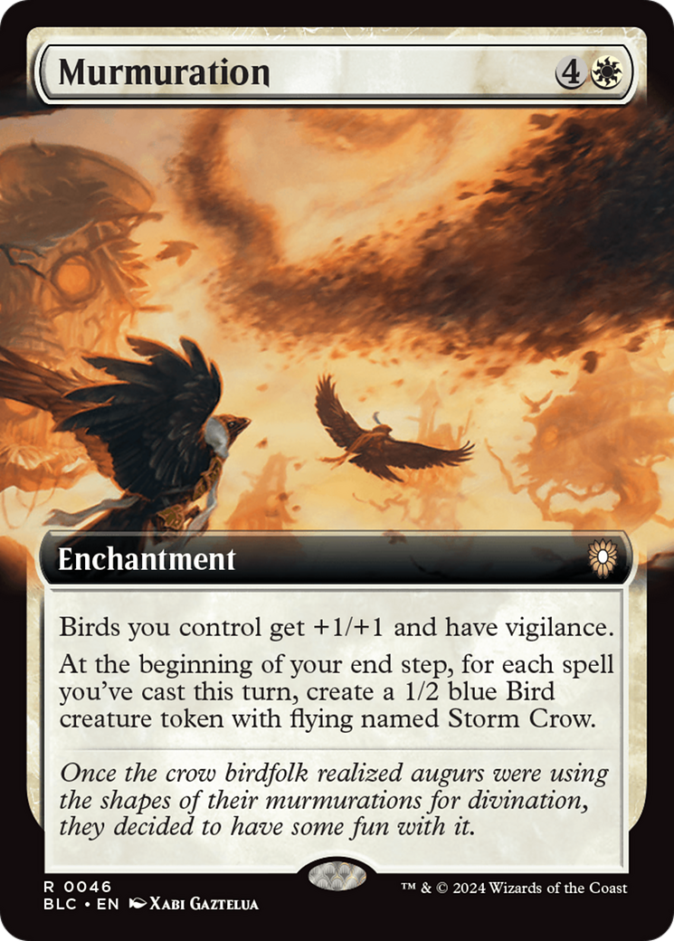 Murmuration (Extended Art) [Bloomburrow Commander] | Cards and Coasters CA