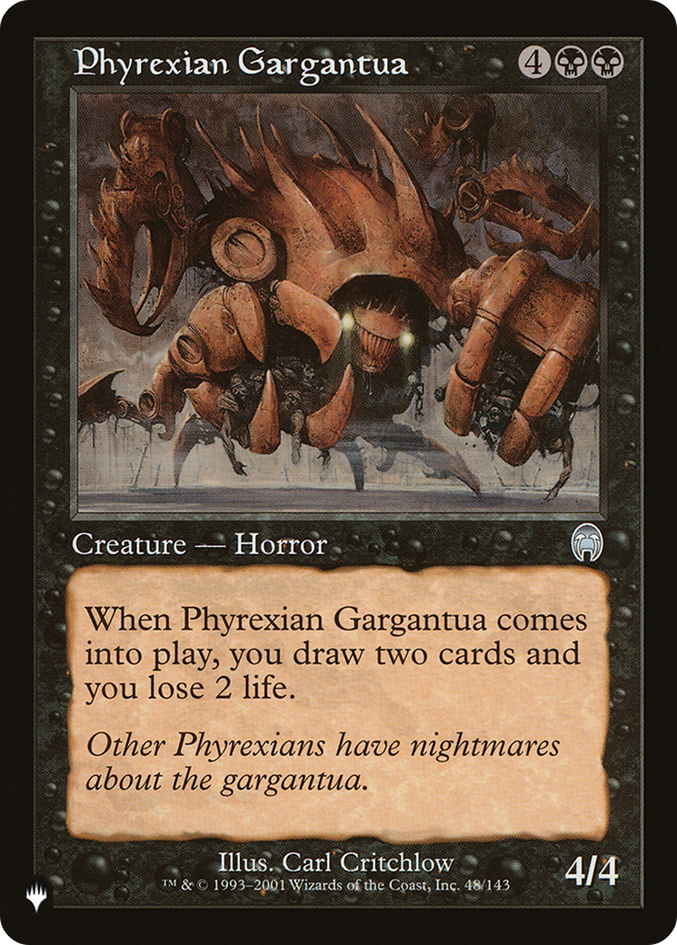 Phyrexian Gargantua [The List Reprints] | Cards and Coasters CA